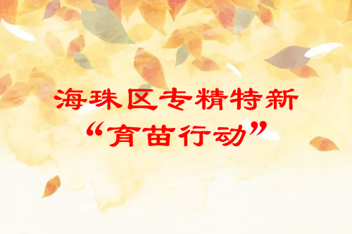 廣州海珠區(qū)專精特新企業(yè)“育苗行動(dòng)”政策解讀