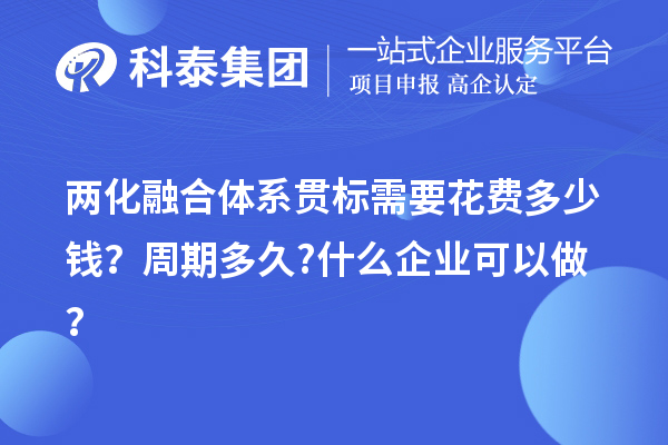 兩化融合體系貫標(biāo)需要花費(fèi)多少錢？周期多久?什么企業(yè)可以做？