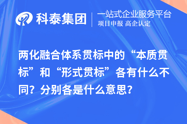 兩化融合體系貫標(biāo)中的“本質(zhì)貫標(biāo)”和“形式貫標(biāo)”各有什么不同？分別各是什么意思？