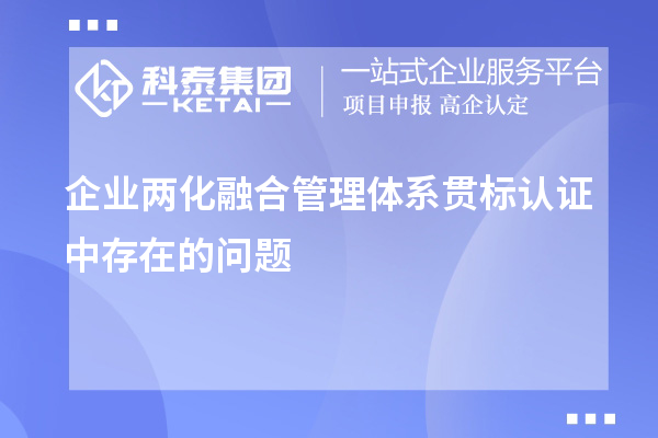 企業(yè)兩化融合管理體系貫標(biāo)認(rèn)證中存在的問題