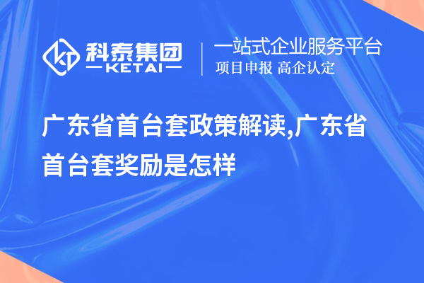 廣東省首臺套政策解讀,廣東省首臺套獎勵是怎樣