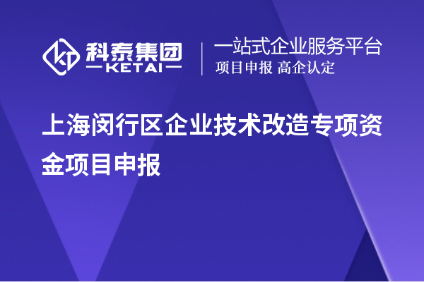 上海閔行區(qū)企業(yè)技術改造專項資金項目申報