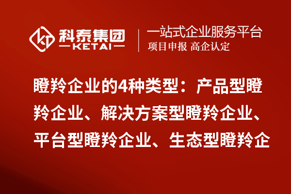 瞪羚企業(yè)的4種類型：產(chǎn)品型瞪羚企業(yè)、解決方案型瞪羚企業(yè)、平臺(tái)型瞪羚企業(yè)、生態(tài)型瞪羚企業(yè)
