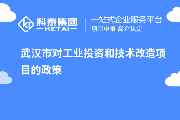 武漢市對工業(yè)投資和<a href=http://www.bxlmsc.com/fuwu/jishugaizao.html target=_blank class=infotextkey>技術(shù)改造</a>項目的政策