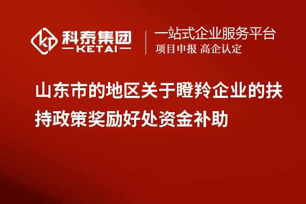 山東市的地區(qū)關于瞪羚企業(yè)的扶持政策獎勵好處資金補助