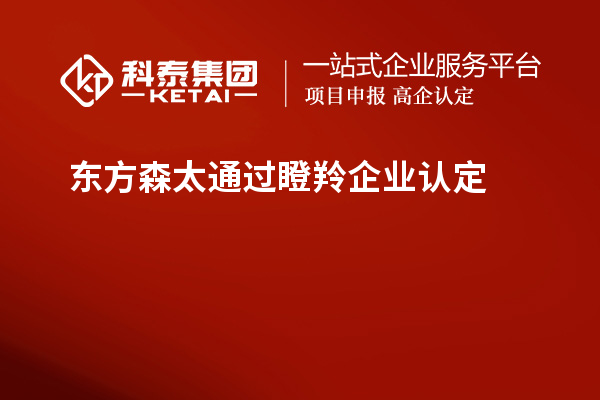 東方森太通過(guò)<a href=http://www.bxlmsc.com/fuwu/dengling.html target=_blank class=infotextkey>瞪羚企業(yè)認(rèn)定</a>