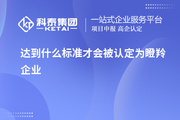達到什么標準才會被認定為瞪羚企業(yè)