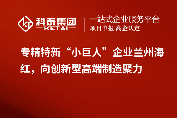 專精特新“小巨人”企業(yè)蘭州海紅，向創(chuàng)新型高端制造聚力