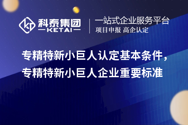 專精特新小巨人認(rèn)定基本條件，專精特新小巨人企業(yè)重要標(biāo)準(zhǔn)