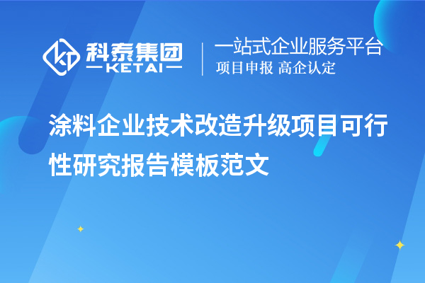 涂料企業(yè)技術改造升級項目可行性研究報告模板范文