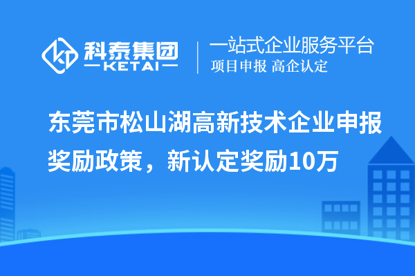 東莞市松山湖高新技術(shù)企業(yè)申報(bào)獎(jiǎng)勵(lì)政策，新認(rèn)定獎(jiǎng)勵(lì)10萬(wàn)