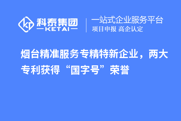 煙臺精準服務專精特新企業(yè)，兩大專利獲得“國字號”榮譽