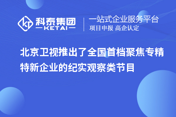 北京衛(wèi)視推出了全國(guó)首檔聚焦專(zhuān)精特新企業(yè)的紀(jì)實(shí)觀察類(lèi)節(jié)目
