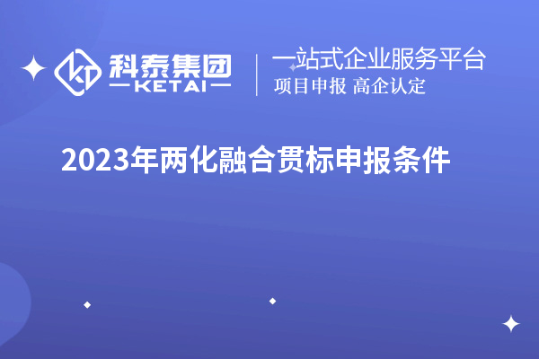 2023年兩化融合貫標(biāo)申報(bào)條件