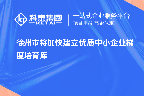 徐州市將加快建立優(yōu)質(zhì)中小企業(yè)梯度培育庫