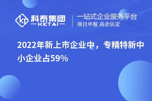 2022年新上市企業(yè)中，<a href=http://www.bxlmsc.com/fuwu/zhuanjingtexin.html target=_blank class=infotextkey>專精特新中小企業(yè)</a>占59%