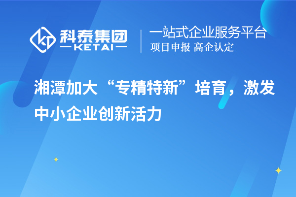 湘潭加大“專(zhuān)精特新”培育，激發(fā)中小企業(yè)創(chuàng)新活力