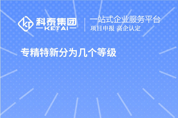 專精特新分為幾個(gè)等級