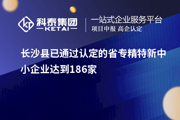 長(zhǎng)沙縣已通過認(rèn)定的省專精特新中小企業(yè)達(dá)到186家