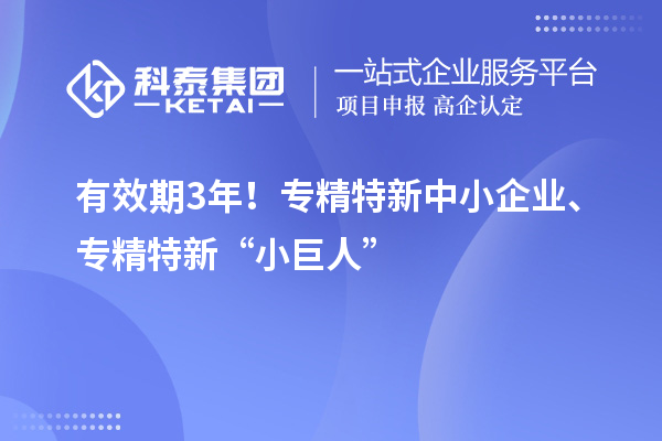 有效期3年！<a href=http://www.bxlmsc.com/fuwu/zhuanjingtexin.html target=_blank class=infotextkey>專精特新中小企業(yè)</a>、專精特新“小巨人”
