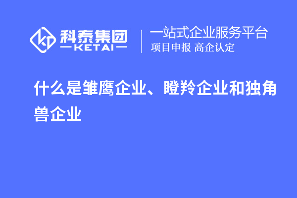 什么是雛鷹企業(yè)、瞪羚企業(yè)和獨(dú)角獸企業(yè)