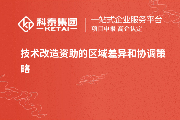 技術改造資助的區(qū)域差異和協(xié)調(diào)策略