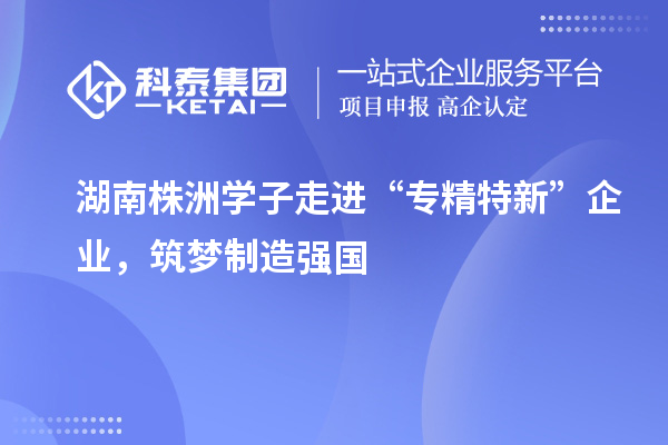 湖南株洲學(xué)子走進(jìn)“專精特新” 企業(yè)，筑夢(mèng)制造強(qiáng)國
