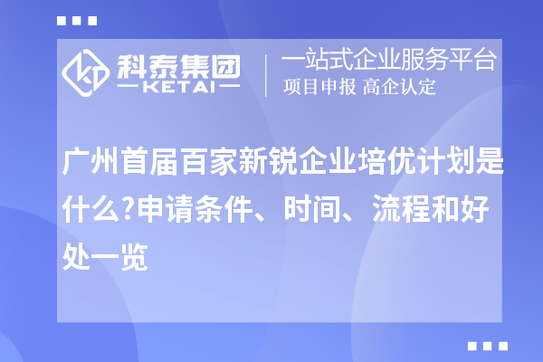 廣州首屆百家新銳企業(yè)培優(yōu)計(jì)劃是什么?申請(qǐng)條件、時(shí)間、流程和好處一覽