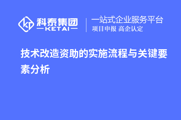 技術(shù)改造資助的實施流程與關(guān)鍵要素分析		 		
