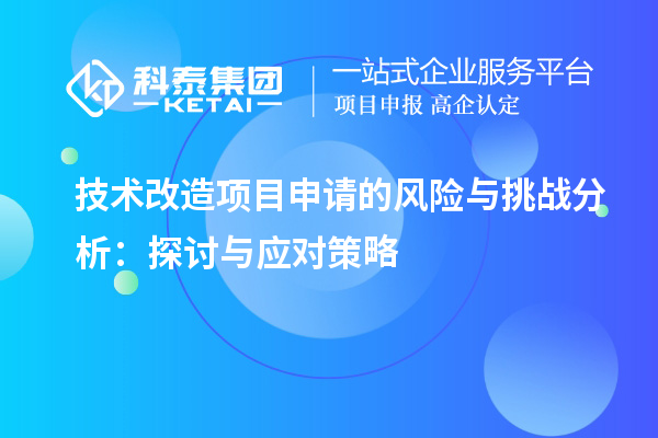 技術(shù)改造項(xiàng)目申請(qǐng)的風(fēng)險(xiǎn)與挑戰(zhàn)分析：探討與應(yīng)對(duì)策略		 		