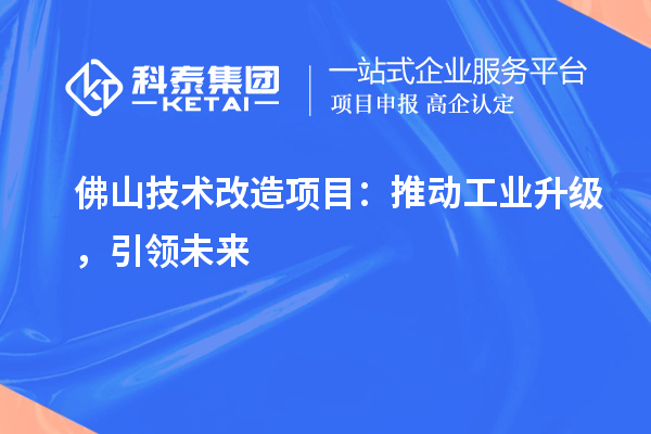 佛山技術(shù)改造項(xiàng)目：推動(dòng)工業(yè)升級(jí)，引領(lǐng)未來(lái)