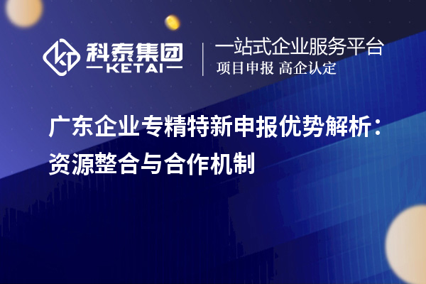 廣東企業(yè)專精特新申報優(yōu)勢解析：資源整合與合作機(jī)制