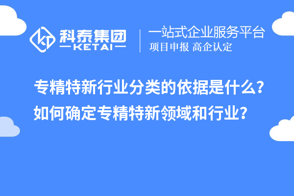 專精特新行業(yè)分類的依據(jù)是什么？如何確定專精特新領(lǐng)域和行業(yè)？