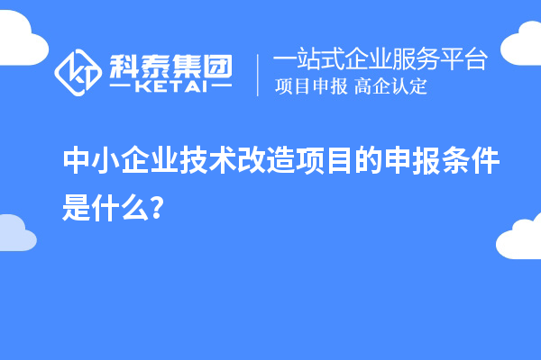 中小企業(yè)技術(shù)改造項(xiàng)目的申報(bào)條件是什么？