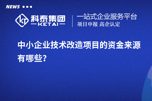 中小企業(yè)技術(shù)改造項目的資金來源有哪些？