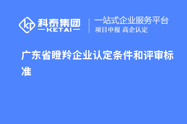 廣東省瞪羚企業(yè)認(rèn)定條件和評審標(biāo)準(zhǔn)