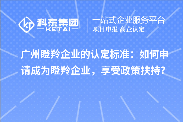 廣州瞪羚企業(yè)的認定標準：如何申請成為瞪羚企業(yè)，享受政策扶持？