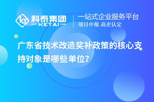 廣東省技術(shù)改造獎(jiǎng)補(bǔ)政策的核心支持對(duì)象是哪些單位？
