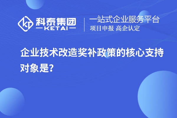 企業(yè)技術(shù)改造獎補政策的核心支持對象是？