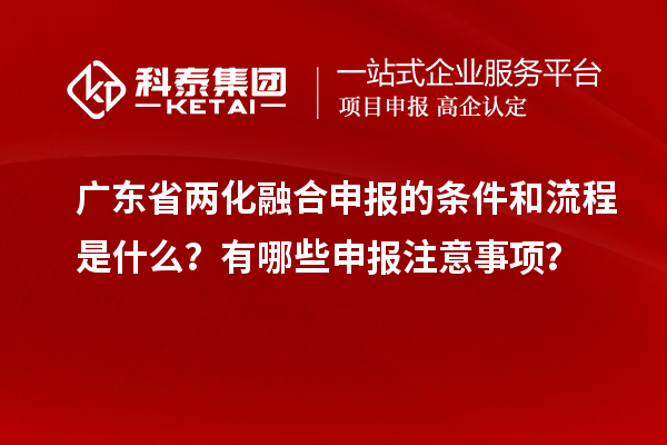 廣東省兩化融合申報的條件和流程是什么？有哪些申報注意事項？