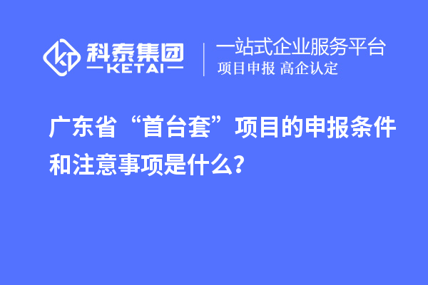 廣東省“<a href=http://www.bxlmsc.com/stt/ target=_blank class=infotextkey>首臺套</a>”項(xiàng)目的申報(bào)條件和注意事項(xiàng)是什么？