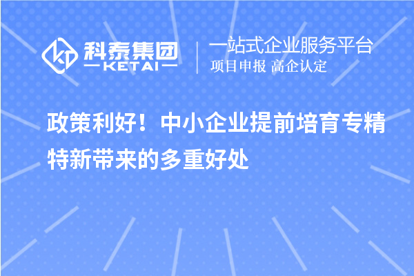政策利好！中小企業(yè)提前培育專精特新帶來的多重好處