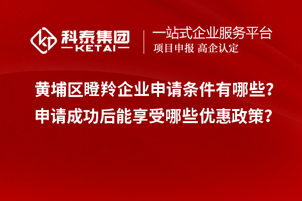 黃埔區(qū)瞪羚企業(yè)申請(qǐng)條件有哪些？申請(qǐng)成功后能享受哪些優(yōu)惠政策？
