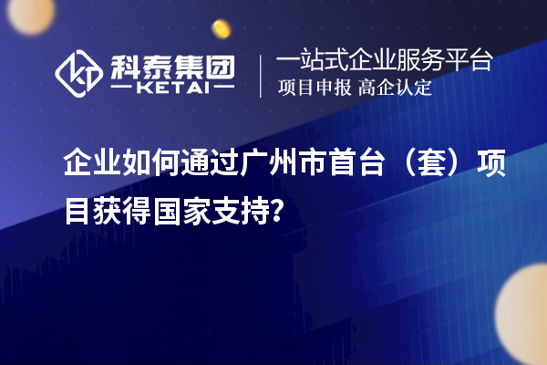 企業(yè)如何通過廣州市首臺（套）項目獲得國家支持？