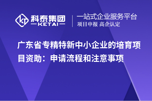 廣東省<a href=http://www.bxlmsc.com/fuwu/zhuanjingtexin.html target=_blank class=infotextkey>專精特新中小企業(yè)</a>的培育項(xiàng)目資助：申請(qǐng)流程和注意事項(xiàng)