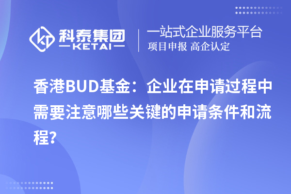 香港BUD基金：企業(yè)在申請(qǐng)過程中需要注意哪些關(guān)鍵的申請(qǐng)條件和流程？