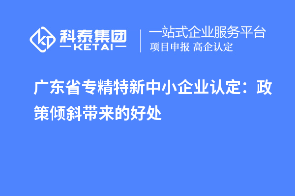 廣東省專精特新中小企業(yè)認(rèn)定：政策傾斜帶來(lái)的好處