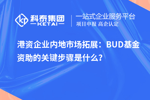 港資企業(yè)內(nèi)地市場拓展：BUD基金資助的關(guān)鍵步驟是什么？