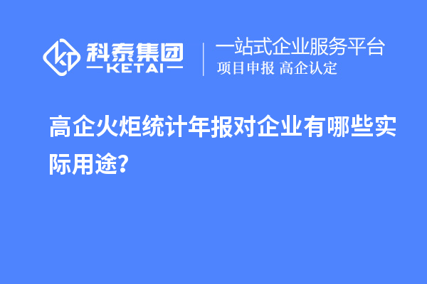 高企火炬統(tǒng)計(jì)年報(bào)對(duì)企業(yè)有哪些實(shí)際用途？