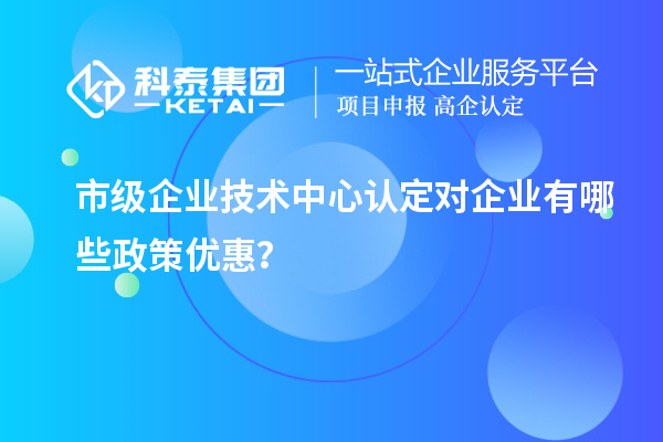 市技術(shù)中心有哪些政策支持？企業(yè)能得到什么優(yōu)惠？